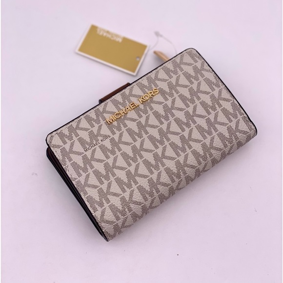 Michael Kors Jet Set Travel Medium Bifold Wallet Vanilla - Picture 11 of 15